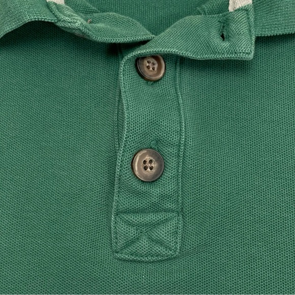 Duluth Trading Polo Shirt Mens Medium Short Sleeve Green Long Tail Cotton Heavy - Picture 6 of 9
